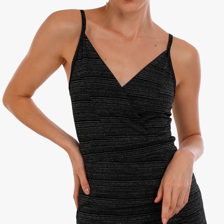VESTIDO BALADA FRANZIDO LILI 2002056 PRETO M