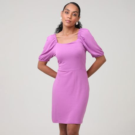 VESTIDO MANGA PRINCESA 220322 ROXO P