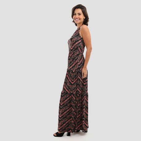 VESTIDO LONGO ALTERNACK REGATA EST LIBERTY 24821 PRETO M