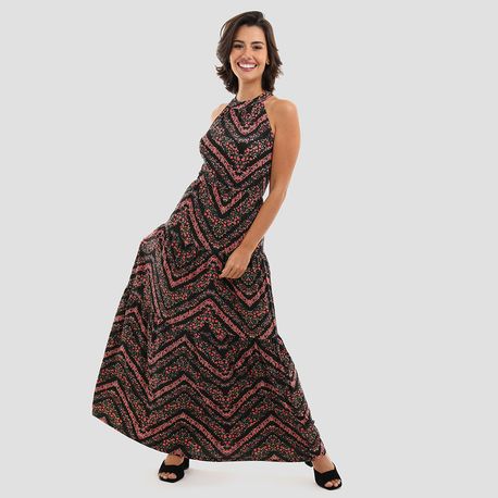 VESTIDO LONGO ALTERNACK REGATA EST LIBERTY 24821 PRETO M
