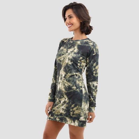 VESTIDO TIE DYE MOLETINHO 24901 PRETO P