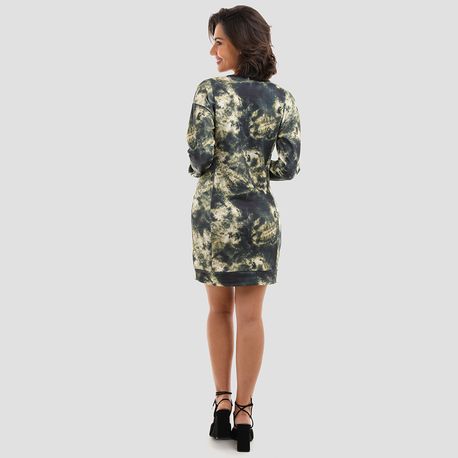 VESTIDO TIE DYE MOLETINHO 24901 PRETO P