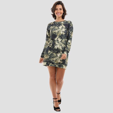 VESTIDO TIE DYE MOLETINHO 24901 PRETO P