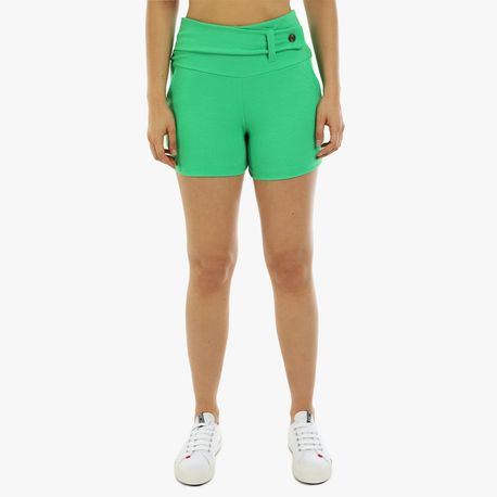 SHORTS CANELADO FAIXA BOTAO 17111 VERDE P
