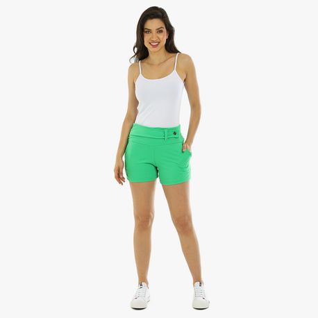 SHORTS CANELADO FAIXA BOTAO 17111 VERDE P