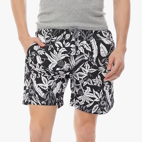 SHORTS TACTEL FOLHAGEM 140039 PRETO P