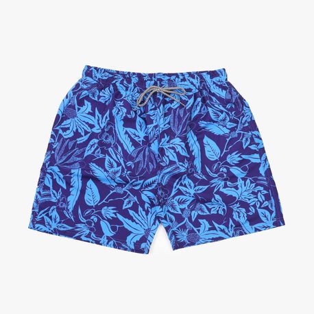 SHORTS TACTEL FOLHAGEM 140039 AZUL P