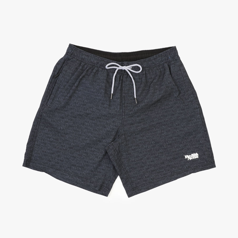 SHORTS TACTEL ELASTANO ESTAMPA MAQUINETADA 9140065 PRETO P