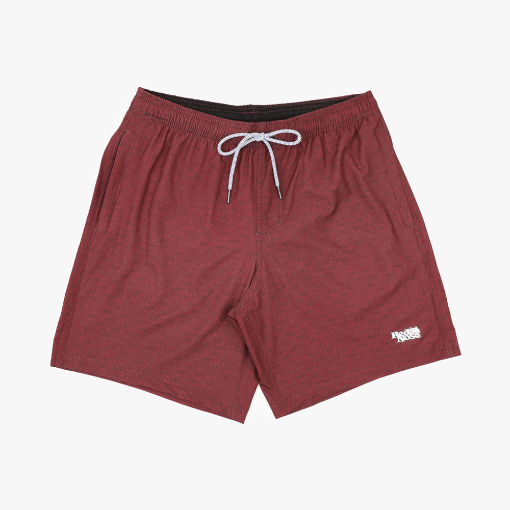 SHORTS TACTEL ELASTANO ESTAMPA MAQUINETADA 9140065 VERMELHO P