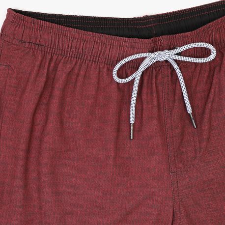 SHORTS TACTEL ELASTANO ESTAMPA MAQUINETADA 9140065 VERMELHO P