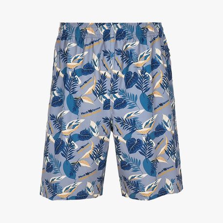 SHORTS TACTEL ELASTANO ZIPER ESTAMPA FOLHAGEM 9140101 CAQUI P