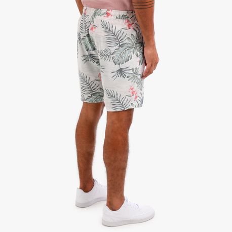 SHORTS TACTEL ESTAMPA FOLHAGEM 210375/210535 BEGE/VERDE GG