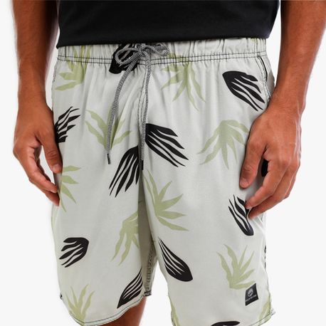 SHORTS TECNOLOGICO ESTAMPA FOLHAGEM 623AT OFF WHITE M