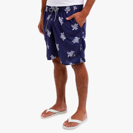 SHORTS TECNOLOGICO ESTAMPA TARTARUGA 726AE MARINHO P