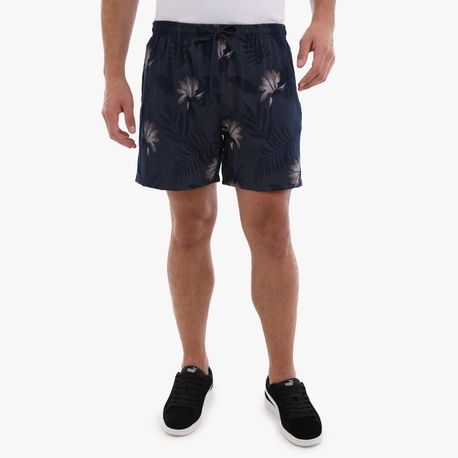 SHORT ESTAMPA FLORES VERMELHAS 65610 MARINHO P