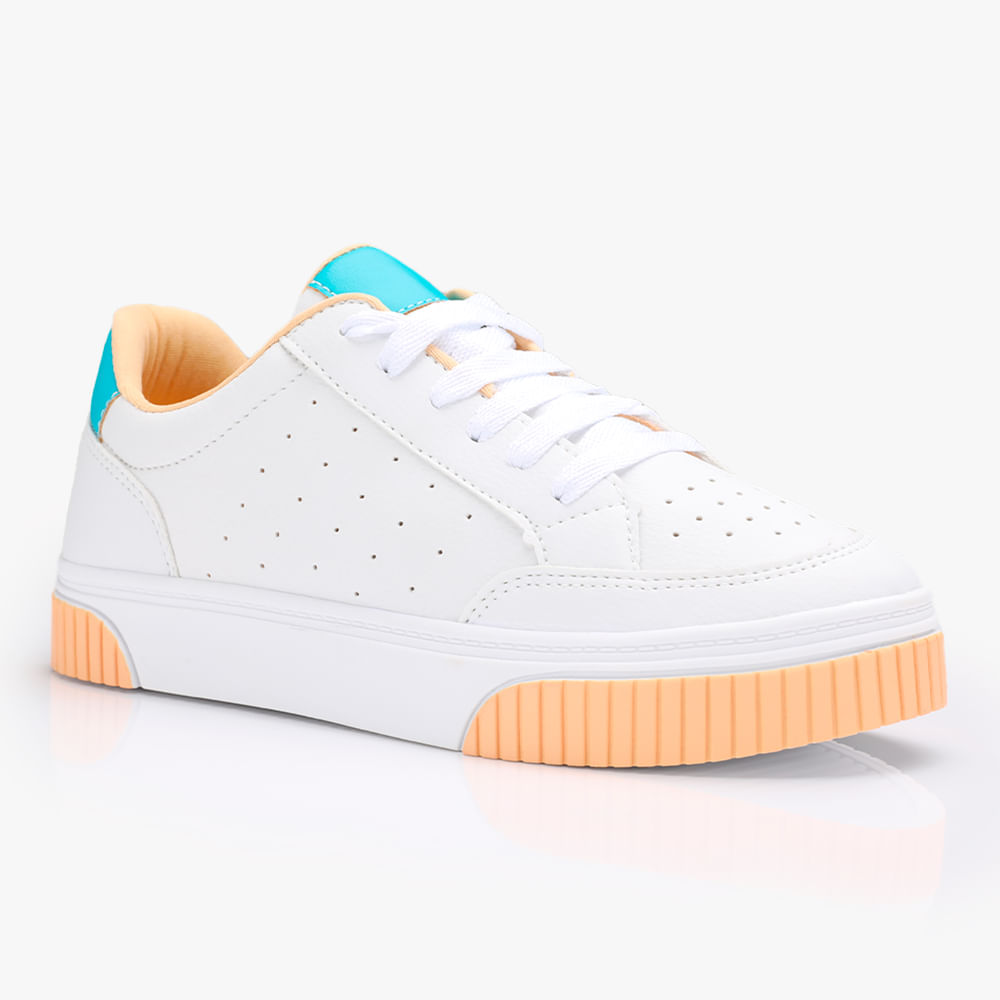 TENIS CASUAL COLORS 40110 BCO/AURORA 36