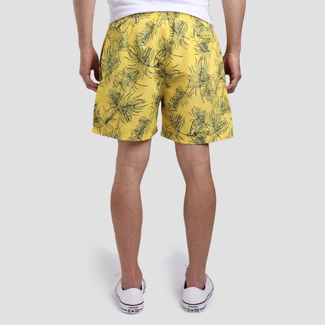 SHORTS TACTEL FOLHAGEM 140021 AMARELO P