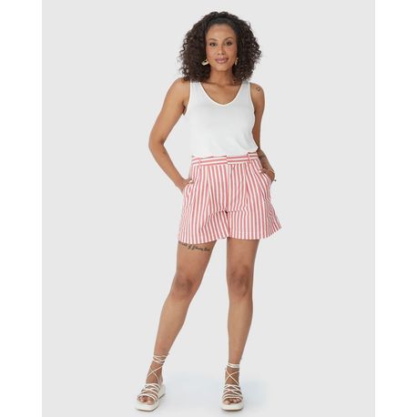 SHORTS ALFAIATARIA LISTRA 1505 VERMELHO P