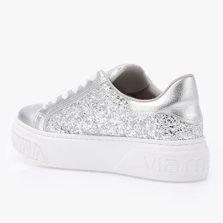 TENIS CASUAL GLITTER GROSSO 2214402 PRATA/PRATA 34