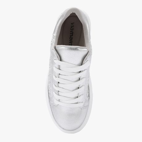 TENIS CASUAL GLITTER GROSSO 2214402 PRATA/PRATA 34