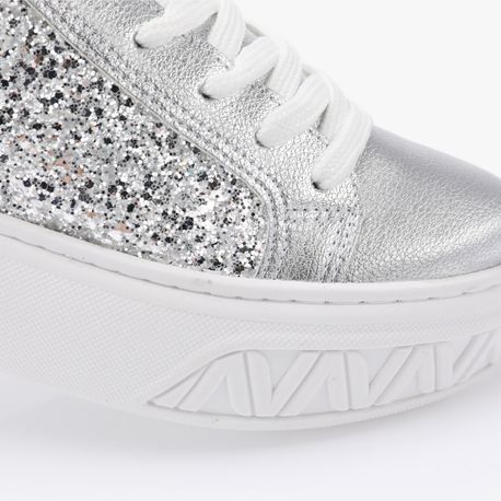 TENIS CASUAL GLITTER GROSSO 2214402 PRATA/PRATA 34