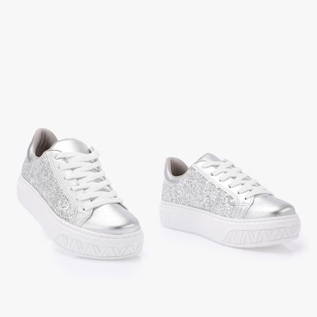 TENIS CASUAL GLITTER GROSSO 2214402 PRATA/PRATA 34