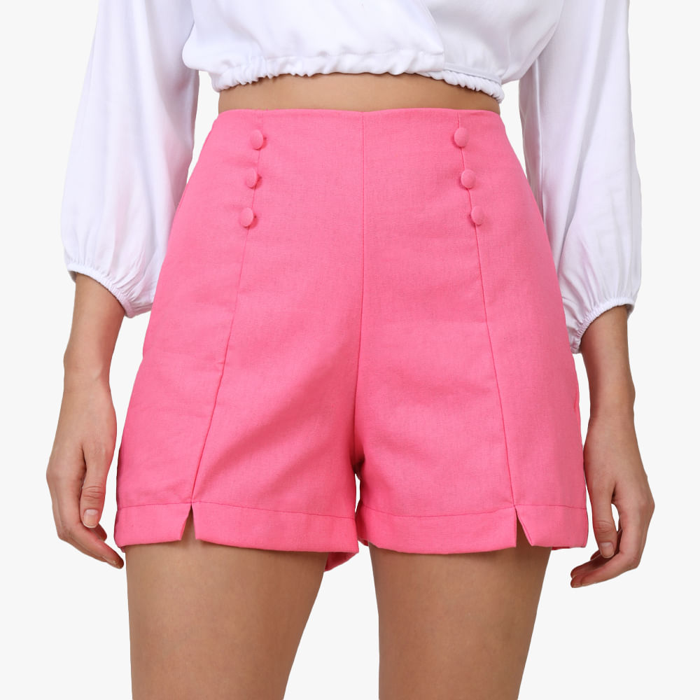 SHORTS ECOLINHO BOTOES 13764 CHICLETE P
