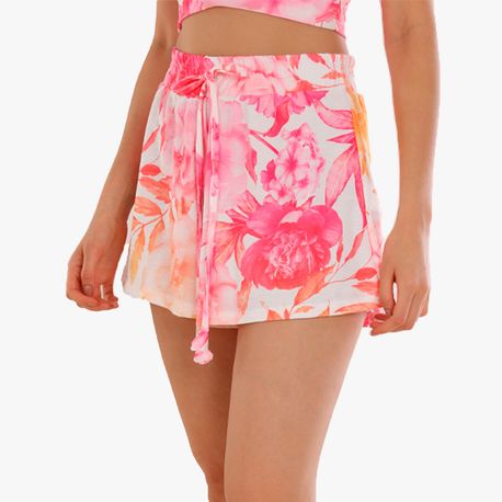 SHORT IVORA FLORAL 0106181 PINK G
