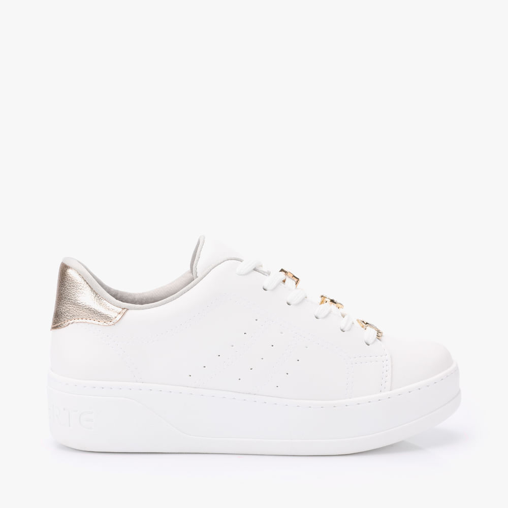 TENIS CASUAL ILHOS 2211901 BCO/GOLD 35
