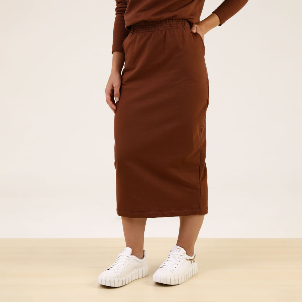 SAIA MIDI MOLETOM 73079 MARROM P