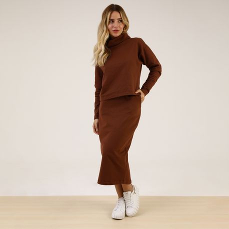SAIA MIDI MOLETOM 73079 MARROM P