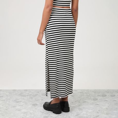 SAIA MIDI CANEL LISTRA 230734 PRETO G