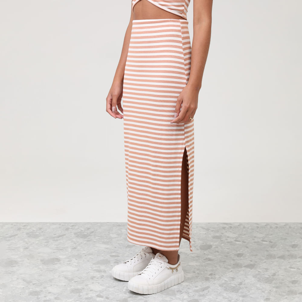 SAIA MIDI CANEL LISTRA 230734 BEGE P