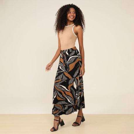 SAIA MIDI BABADO 230728 PRETO G