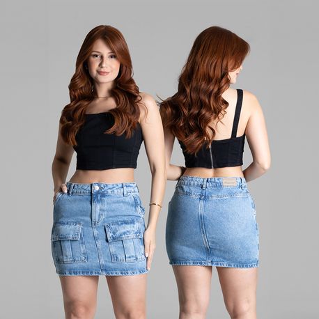 SAIA JEANS MINI CARGO 274656 JEANS 40