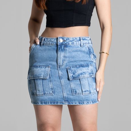 SAIA JEANS MINI CARGO 274656 JEANS 42