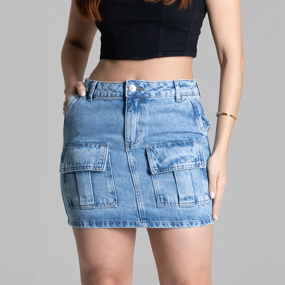 SAIA JEANS MINI CARGO 274656 JEANS 42