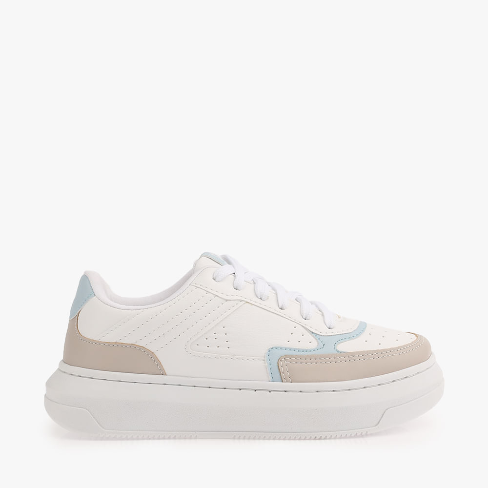 TENIS CASUAL 14704 BCO/CINZA/ACQUA/BCO 37