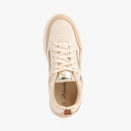 TENIS CASUAL 13718 OFF WHITE/OURO LIGHT/CARAMELO/OFF WHITE 34