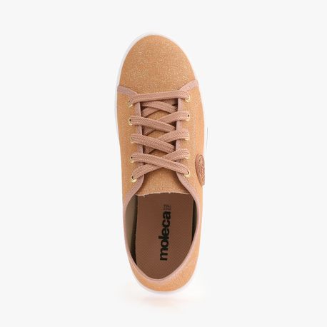 TENIS CASUAL CANO CURO GLITTER 5667316/G NUDE 40