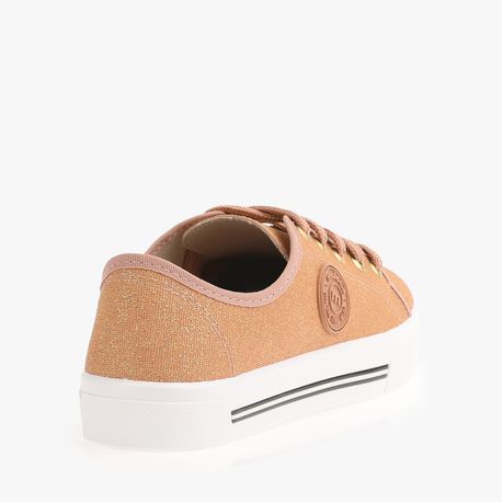 TENIS CASUAL CANO CURO GLITTER 5667316/G NUDE 40