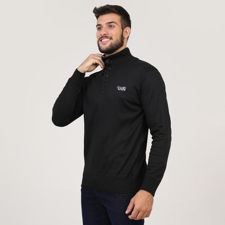 TRICOT C/ GOLA E BOTOES C/ LOGO "RED NOSE" 9590055 PRETO P