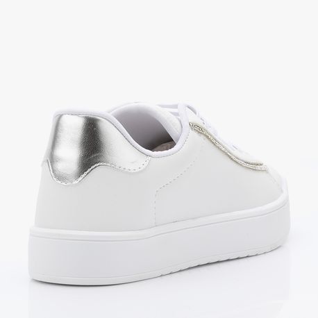 TENIS CASUAL STRASS LATERAL 60016 BRANCO (01) 38