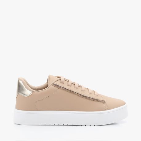 TENIS CASUAL STRASS LATERAL 60016 NUDE (03) 36