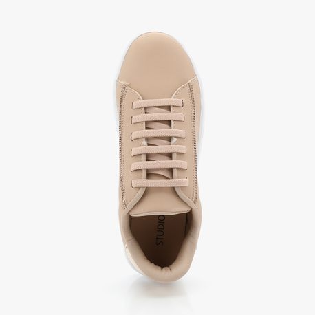 TENIS CASUAL STRASS LATERAL 60016 NUDE (03) 36