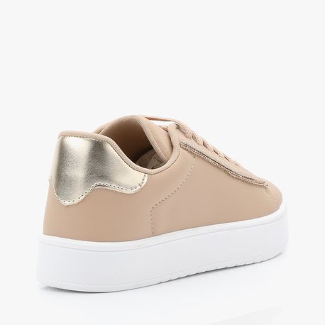 TENIS CASUAL STRASS LATERAL 60016 NUDE (03) 36
