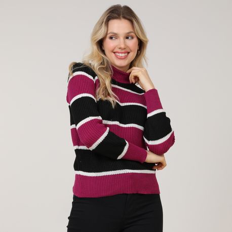 BLUSA TRICOT LISTRA CASUAL 620204 ROSA G