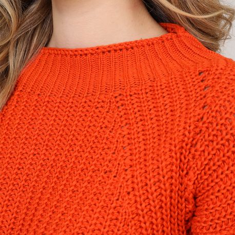 BLUSA GOLA CANOA PONTO ABERTO H130 LARANJA M