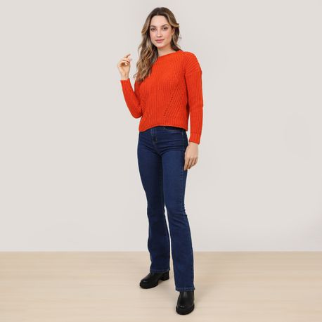 BLUSA GOLA CANOA PONTO ABERTO H130 LARANJA M