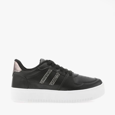 TENIS CASUAL STRASS 21075 PTO/PRATA VELHO 35